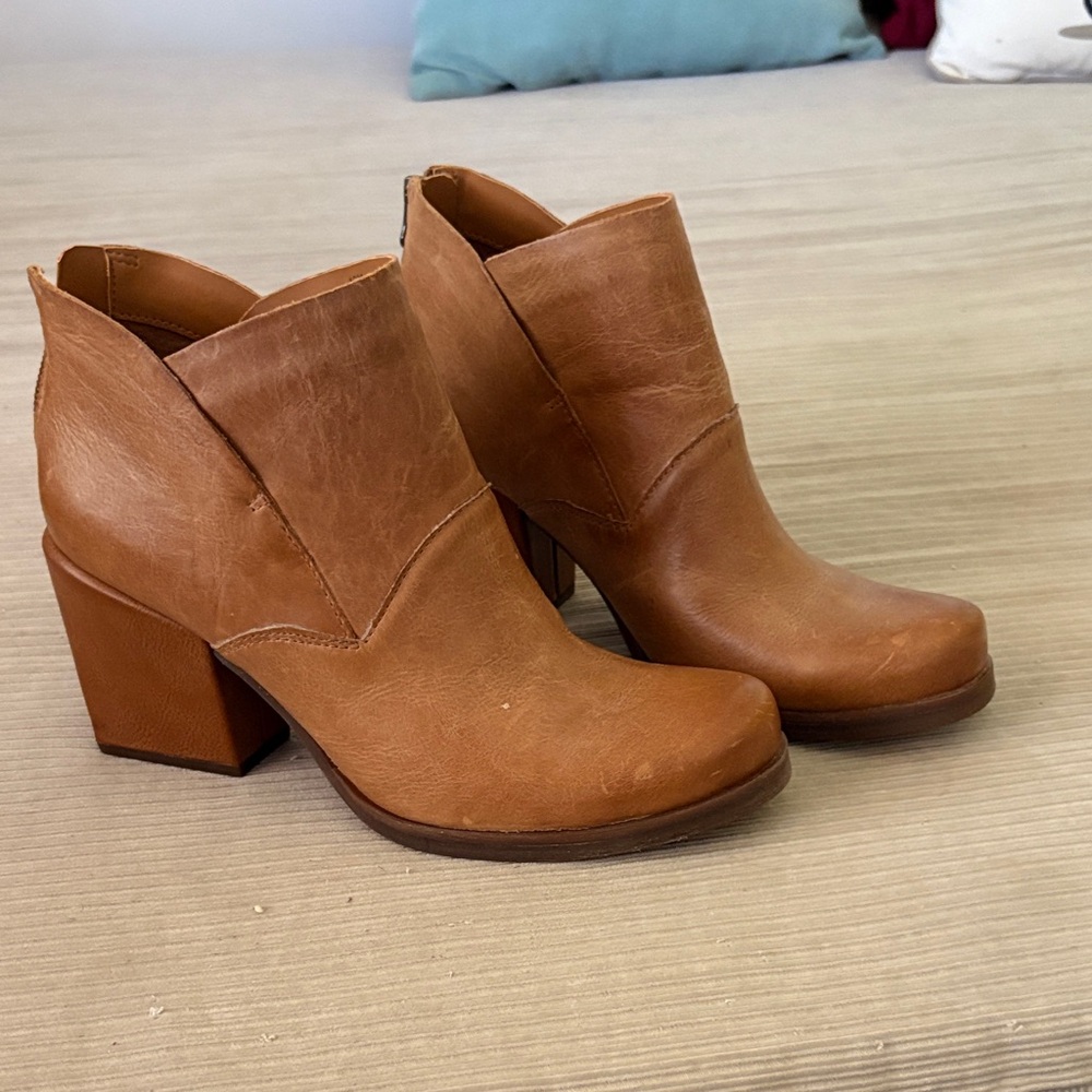 Tan Leather Ankle Boots